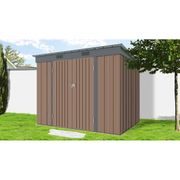 RIWALL PRO RMSP 6X8 BROWN ZAHRADNÍ DOMEK KOVOVÝ 2,4 X 1,8 M S PULTOVOU STŘECHOU HNĚDÝ - ZAHRADNÍ DOMKY - DŮM A DOMÁCNOST, ELEKTRO..