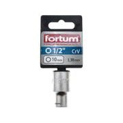 FORTUM HLAVICE NÁSTRČNÁ 1/2", 10MM, L 38MM, 4700410 - NÁSTRČNÉ HLAVICE, OŘECHY - RUČNÍ NÁŘADÍ