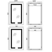 KOUPELNOVÉ ZRCADLO S LED OSVĚTLENÍM, PROTIZAMLŽOVACÍ FUNKCÍ A REGULACÍ JASU, MR07-50×80 HARD | MR07-50×80 HARD PROCRAFT - ZRCADLA - SANITA