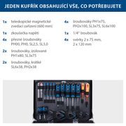 SCHEPPACH TB 200 HLINÍKOVÝ KUFR S NÁŘADÍM, 141 DÍLŮ - SADY NÁŘADÍ - RUČNÍ NÁŘADÍ