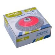 EXTOL CRAFT KARTÁČ MISKOVÝ OCELOVÝ, O 100MM, 17006 - KARTÁČE NA BRUSKU - PŘÍSLUŠENSTVÍ