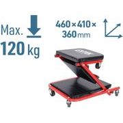 EXTOL PREMIUM LEHÁTKO/SEDÁK 2V1, MONTÁŽNÍ POJÍZDNÉ, ROZLOŽENO 91X41X12CM, AŽ 150/120KG, 8863302 - MONTÁŽNÍ LÉHATKA, SEDÁTKA - DÍLNA A GARÁŽ