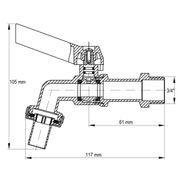KULOVÝ KOHOUT ZAHRADNÍ, KR.251 3/4" | KR.251 3/4" PROCRAFT - PŘÍSLUŠENSTVÍ (KOHOUTY, ŠROUBENÍ,...) - SANITA