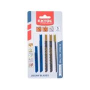 EXTOL PREMIUM PLÁTKY DO PŘÍMOČARÉ PILY-MIX, SADA 5KS, BI-METAL, HSS, HCS, 8805600 - PILOVÉ LISTY PLÁTKY DO PŘÍMOČARKY - PŘÍSLUŠENSTVÍ