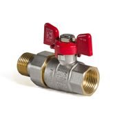 KULOVÝ KOHOUT SE ŠROUBENÍM, PŘÍMÝ, MOTÝL, ČERVENÝ, KR.227 1/2"FM | KR.227 1/2"FM PROCRAFT - PŘÍSLUŠENSTVÍ (KOHOUTY, ŠROUBENÍ,...) - SANITA