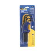 ŠESTIHRANNÉ KLÍČE SADA IMBUS S KULIČKOU 9 KS PRODLOUŽENÉ, 1.5, 2, 2.5, 3, 4, 5, 6, 8, 10 MM, CRV | 02-08-9409 KUBIS - IMBUSOVÉ KLÍČE - RUČNÍ NÁŘADÍ