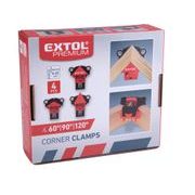 EXTOL PREMIUM SVĚRKY ÚHLOVÉ TRUHLÁŘSKÉ, SADA 4KS, 60°-90°-120°, 8815440 - OSTATNÍ SVĚRKY - RUČNÍ NÁŘADÍ