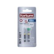 FORTUM HROTY SADA 2KS TORX S MAGNETICKÝM KLOBOUČKEM, T 30X50MM, S2, 4741487 - BITY A SADY BITŮ - PŘÍSLUŠENSTVÍ