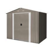 RIWALL PRO RMSA 6X8 BROWN ZAHRADNÍ DOMEK KOVOVÝ 2,4 X 1,7 M SE SEDLOVOU STŘECHOU HNĚDÝ - ZAHRADNÍ DOMKY - DŮM A DOMÁCNOST, ELEKTRO..