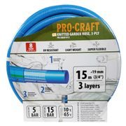 ZAHRADNÍ HADICÍ PROCRAFT PR-3KGH1915 3 VRSTVY, 3/4" 15 M | PR-3KGH1915 PROCRAFT - HADICE 3/4" - ZAHRADA