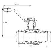 KULOVÝ KOHOUT PÁKOVÝ ČERVENÝ, KR.215 1½"FM | KR.215 1½"FM PROCRAFT - PŘÍSLUŠENSTVÍ (KOHOUTY, ŠROUBENÍ,...) - SANITA