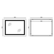 KOUPELNOVÉ ZRCADLO S LED OSVĚTLENÍM, PROTIZAMLŽOVACÍ FUNKCÍ A REGULACÍ JASU, MR12-90×70-REVERSE WARM | MR12-90×70-REVERSE WARM PROCRAFT - ZRCADLA - SANITA