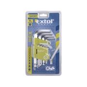 EXTOL CRAFT L-KLÍČE IMBUS, SADA 9KS, 1,5-10MM, KRÁTKÉ, 66000 - L - KLÍČE - RUČNÍ NÁŘADÍ