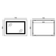 KOUPELNOVÉ ZRCADLO S LED OSVĚTLENÍM, PROTIZAMLŽOVACÍ FUNKCÍ, REGULACÍ JASU A HODINKAMI, MR12-70×50-R | MR12-70×50-REVERSE WARM PROCRAFT - ZRCADLA - SANITA