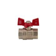 KULOVÝ KOHOUT MOTÝL ČERVENÝ, KR.217 3/4"FF | KR.217 3/4"FF PROCRAFT - PŘÍSLUŠENSTVÍ (KOHOUTY, ŠROUBENÍ,...) - SANITA
