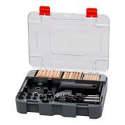 SADA PRO STOLAŘE NA VRTANÍ OTVORŮ PRO KOLÍKOVÉ SPOJE, 83KS - SPOJOVÁK{% if kategorie.adresa_nazvy[0] != zbozi.kategorie.nazev %} - PŘÍSLUŠENSTVÍ{% endif %}