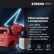 ELEKTRICKÁ STŘÍKACÍ PISTOLE JS-FB17AII, 650W, 800ML, S KOMPRESOREM - STŘÍKACÍ PISTOLE ELEKTRICKÉ - ELEKTRICKÉ NÁŘADÍ