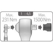 FORTUM NÁSOBIČ MOMENTU, SADA 5KS, 1/2"F X 3/4"M, 4704021 - MOMENTOVÉ KLÍČE A NÁSOBIČE - RUČNÍ NÁŘADÍ