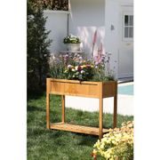 ZÁHON VYVÝŠENÝ 89X33X76CM, DŘEVO, S POLICÍ - VYVÝŠENÉ ZÁHONY - ZAHRADA