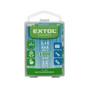 EXTOL ENERGY BATERIE NABÍJECÍ, 12KS, AAA (HR03), 1,2V, 1000MAH, NIMH, 42062 - BATERIE AA, AAA, 9V ... - DŮM A DOMÁCNOST, ELEKTRO..