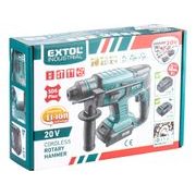EXTOL INDUSTRIAL KLADIVO VRTACÍ AKU SHARE20V, 1,7J, SDS PLUS, BRUSHLESS, 20V LI-ION, 2AH, 8791818 - AKU VRTACÍ, SEKACÍ A KOMBINOVANÁ KLADIVA - AKU NÁŘADÍ