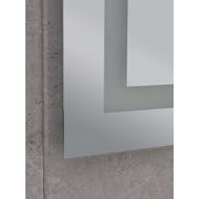 KOUPELNOVÉ ZRCADLO S LED OSVĚTLENÍM, PROTIZAMLŽOVACÍ FUNKCÍ, REGULACÍ JASU A HODINKAMI, MR06-60×80 H | MR06-60×80 HARD PROCRAFT - ZRCADLA - SANITA