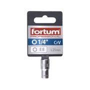 FORTUM HLAVICE NÁSTRČNÁ VNITŘNÍ TORX 1/4", E 8, L 25MM, 4701708 - NÁSTRČNÉ HLAVICE, OŘECHY - RUČNÍ NÁŘADÍ