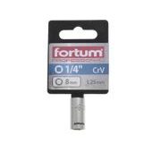 FORTUM HLAVICE NÁSTRČNÁ 1/4", 8MM, L 25MM, 4701408 - NÁSTRČNÉ HLAVICE, OŘECHY - RUČNÍ NÁŘADÍ