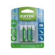 EXTOL ENERGY BATERIE NABÍJECÍ, 4KS, AAA (HR03), 1,2V, 1000MAH, NIMH, 42060 - BATERIE AA, AAA, 9V ... - DŮM A DOMÁCNOST, ELEKTRO..