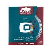 EXTOL INDUSTRIAL KOTOUČ DIAMANTOVÝ ŘEZNÝ, TURBO FAST CUT, SUCHÉ I MOKRÉ ŘEZÁNÍ, O 115X22,2X2MM, 8703051 - DIA KOTOUČ 115 MM - PŘÍSLUŠENSTVÍ