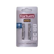 FORTUM ADAPTÉRY SADA 2KS, 1/4" X 50MM, S2, 4741523 - BITY A SADY BITŮ - PŘÍSLUŠENSTVÍ