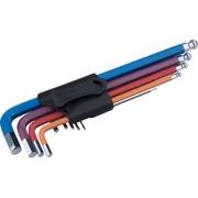 EXTOL PREMIUM L-KLÍČE IMBUS PRODLOUŽENÉ BAREVNÉ, SADA 9KS, S KULIČKOU, 1,5-10MM, S2, 8819316 - IMBUSOVÉ KLÍČE - RUČNÍ NÁŘADÍ