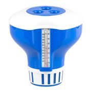 DÁVKOVAČ NA TABLETY DO BAZÉNU S TEPLOMĚREM, 3" (7,62CM) -200G TABLETY - BAZÉNOVÉ PŘÍSLUŠENSTVÍ A CHEMIE{% if kategorie.adresa_nazvy[0] != zbozi.kategorie.nazev %} - ZAHRADA{% endif %}