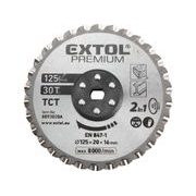 EXTOL PREMIUM KOTOUČ ŘEZNÝ, NA KOV A DŘEVO, 125X20X16MM, 30T, 8893020A - PRO PILY EXTOL{% if kategorie.adresa_nazvy[0] != zbozi.kategorie.nazev %} - NÁHRADNÍ DÍLY{% endif %}