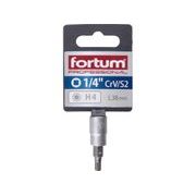 FORTUM HLAVICE ZÁSTRČNÁ 1/4" IMBUS 1/4", H 4, L 38MM, 4701604 - ZÁSTRČNÉ HLAVICE - RUČNÍ NÁŘADÍ