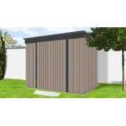 RIWALL PRO RMSP 6X8 BROWN ZAHRADNÍ DOMEK KOVOVÝ 2,4 X 1,8 M S PULTOVOU STŘECHOU HNĚDÝ - ZAHRADNÍ DOMKY - DŮM A DOMÁCNOST, ELEKTRO..