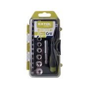 EXTOL CRAFT ŠROUBOVÁK RÁČNOVÝ S OŘECHY A HROTY, SADA 23KS, 53090 - SADY ŠROUBOVÁKŮ - RUČNÍ NÁŘADÍ