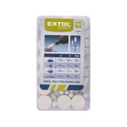 EXTOL CRAFT 903760 KOTOUČE PLSTĚNÉ LEŠTÍCÍ, SADA 120KS, 903760 - K PŘÍMÝM BRUSKÁM - PŘÍSLUŠENSTVÍ
