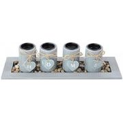 SVÍCEN NA ČAJOVÉ SVÍČKY HOME MAGICHOME ŠEDÝ, 39X12,5X10CM - DEKORACE RŮZNÉ - DŮM A DOMÁCNOST, ELEKTRO..