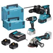 MAKITA DLX3195JX1 - AKU SADA DDF484+DGA504+DHR243 LI-ION LXT 18V/5,0AH - LI-ION 18V - MAKITA-SHOP