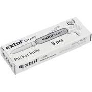EXTOL CRAFT NŮŽ KAPESNÍ ZAVÍRACÍ 3DÍLNÝ NEREZ, 85MM, 91373 - ZAVÍRACÍ NOŽE - RUČNÍ NÁŘADÍ