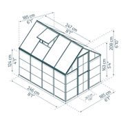PALRAM - CANOPIA HYBRID 6' X 8' POLYKARBONÁTOVÝ SKLENÍK (246 X 185 CM) - SKLENÍK, FOLIOVNÍK - ZAHRADA