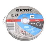 EXTOL PREMIUM KOTOUČ ŘEZNÝ NA OCEL/NEREZ, 10KS, O 125X1,0X22,2MM, 8808103 - ŘEZNÝ KOTOUČ 125 MM - PŘÍSLUŠENSTVÍ