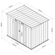 RIWALL PRO RMSP 9X8 ANTHRACITE LUX ZAHRADNÍ DOMEK KOVOVÝ 2,4 X 2,8 M S PULTOVOU STŘECHOU ANTRACIT - ZAHRADNÍ DOMKY - DŮM A DOMÁCNOST, ELEKTRO..