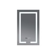 KOUPELNOVÉ ZRCADLO S LED OSVĚTLENÍM, PROTIZAMLŽOVACÍ FUNKCÍ, REGULACÍ JASU A HODINKAMI, MR06-60×80 H | MR06-60×80 HARD PROCRAFT - ZRCADLA{% if kategorie.adresa_nazvy[0] != zbozi.kategorie.nazev %} - SANITA{% endif %}