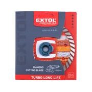 EXTOL PREMIUM KOTOUČ DIAMANTOVÝ ŘEZNÝ, TURBO LONG LIFE - SUCHÉ I MOKRÉ ŘEZÁNÍ, 150X22,2X2,5MM, 108953 - DIA KOTOUČ 150 MM - PŘÍSLUŠENSTVÍ