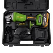 BRUSKA ÚHLOVÁ PROCRAFT PWA220 + RYCHLOUPÍNACÍ MATICE, 10X ŘEZNÝ KOTOUČ CD125X1.0B V KOVOVÉM BOXU | SPWA220/CD125X1.0B/RM14 PROCRAFT - AKU UHLOVÉ BRUSKY - AKU NÁŘADÍ