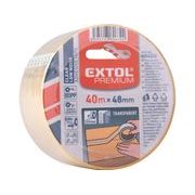 EXTOL PREMIUM PÁSKA LEPICÍ TICHÁ, TRANSPARENTNÍ, 48MM X 40M TL.0,046MM, PP/AKRYL LEPIDLO, 8856322 - ODVÍJEČE A LEPÍCÍ PÁSKY - DÍLNA A GARÁŽ