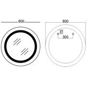 KOUPELNOVÉ ZRCADLO S LED OSVĚTLENÍM, PROTIZAMLŽOVACÍ FUNKCÍ, REGULACÍ JASU A HODINKAMI, MC02-80 PLAI | MC02-80 PLAIN PROCRAFT - ZRCADLA - SANITA