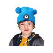 EXTOL LIGHT ČEPICE S ČELOVKOU 4X25LM, USB NABÍJENÍ, MODRÁ S BAMBULEMI, DĚTSKÁ, 43459 - ČEPICE, KŠILTOVKY, PONOŽKY A JINÉ - PŘÍSLUŠENSTVÍ